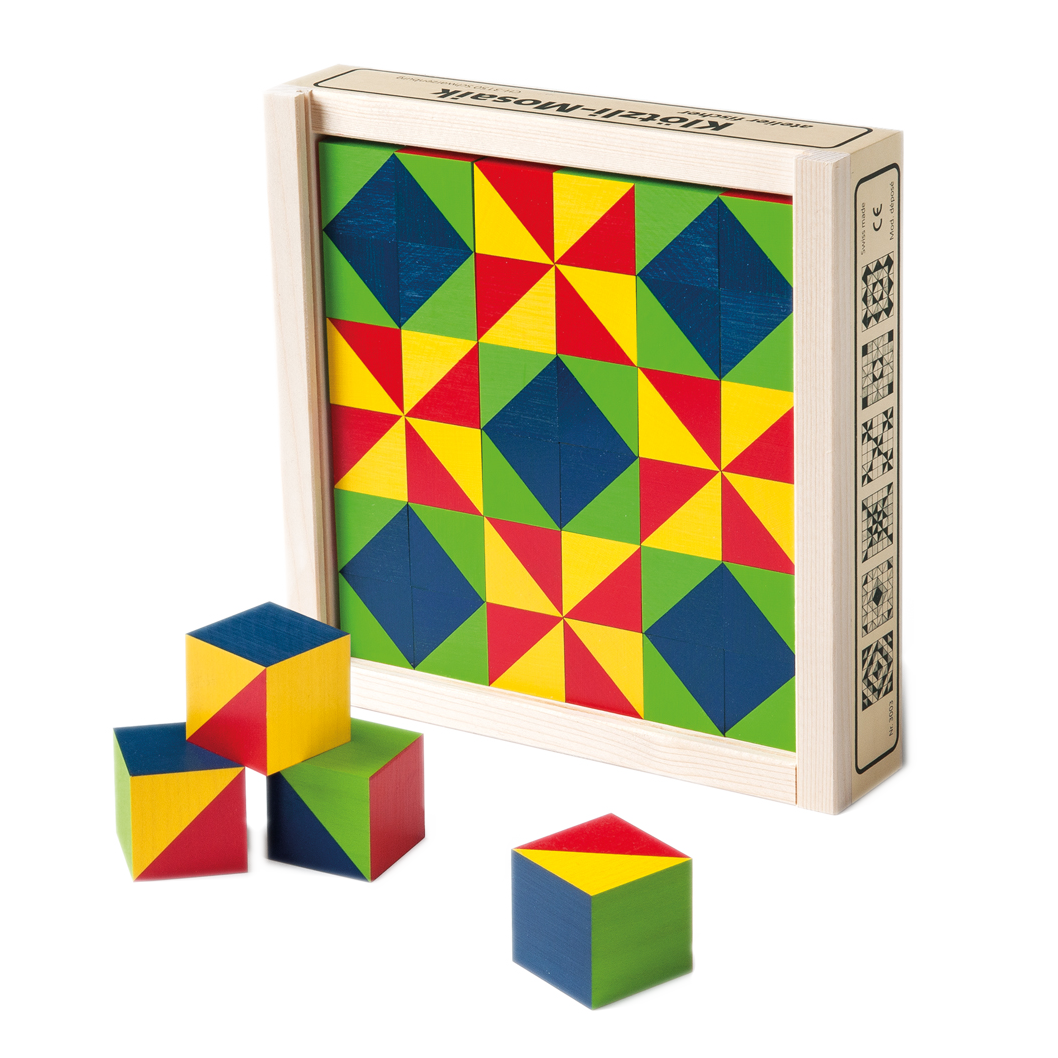 Mosaico cubo 36 pezzi in legno