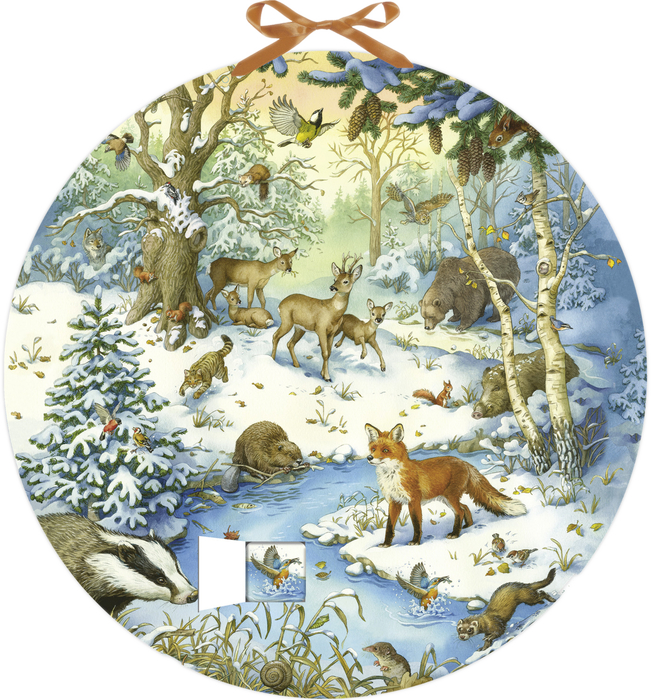 Wand/Memo Adventskalender Die Tiere im Winterwald