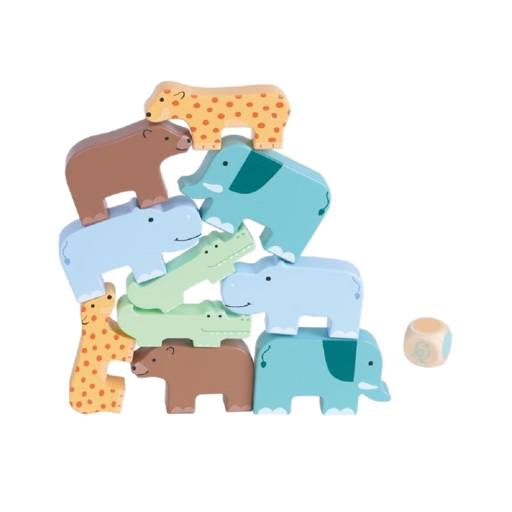 Gioco di equilibrio animali selvatici in legno