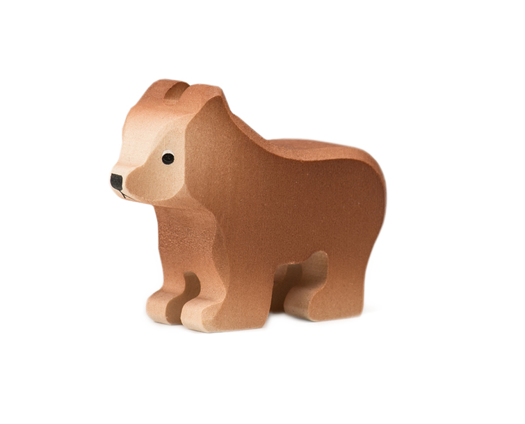 Brown bear wooden animal