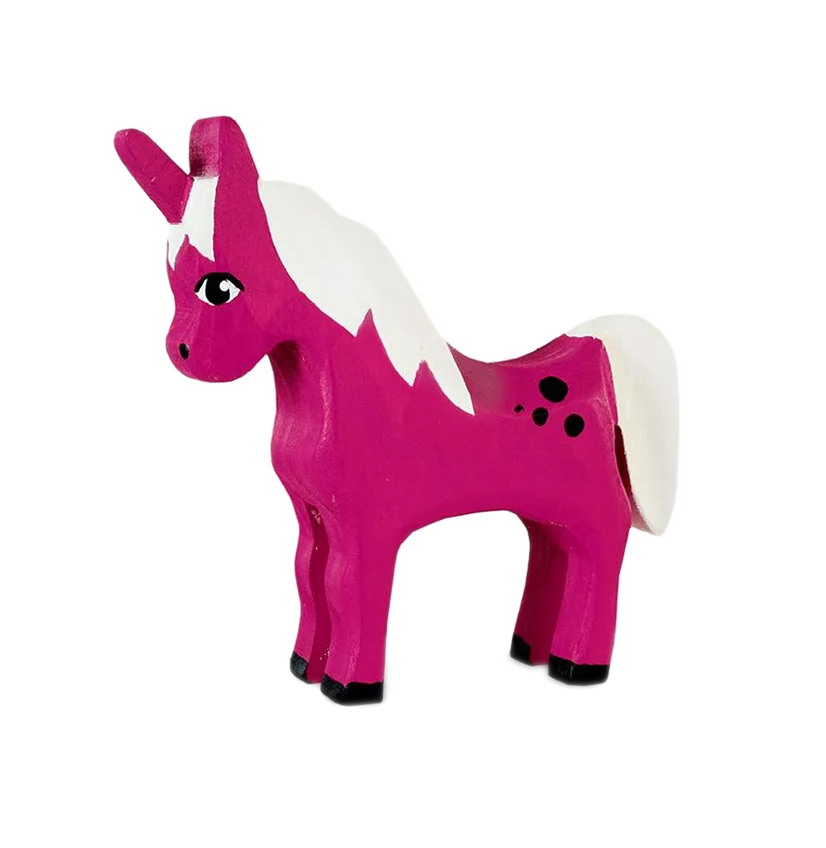 Einhorn Pink Holztier