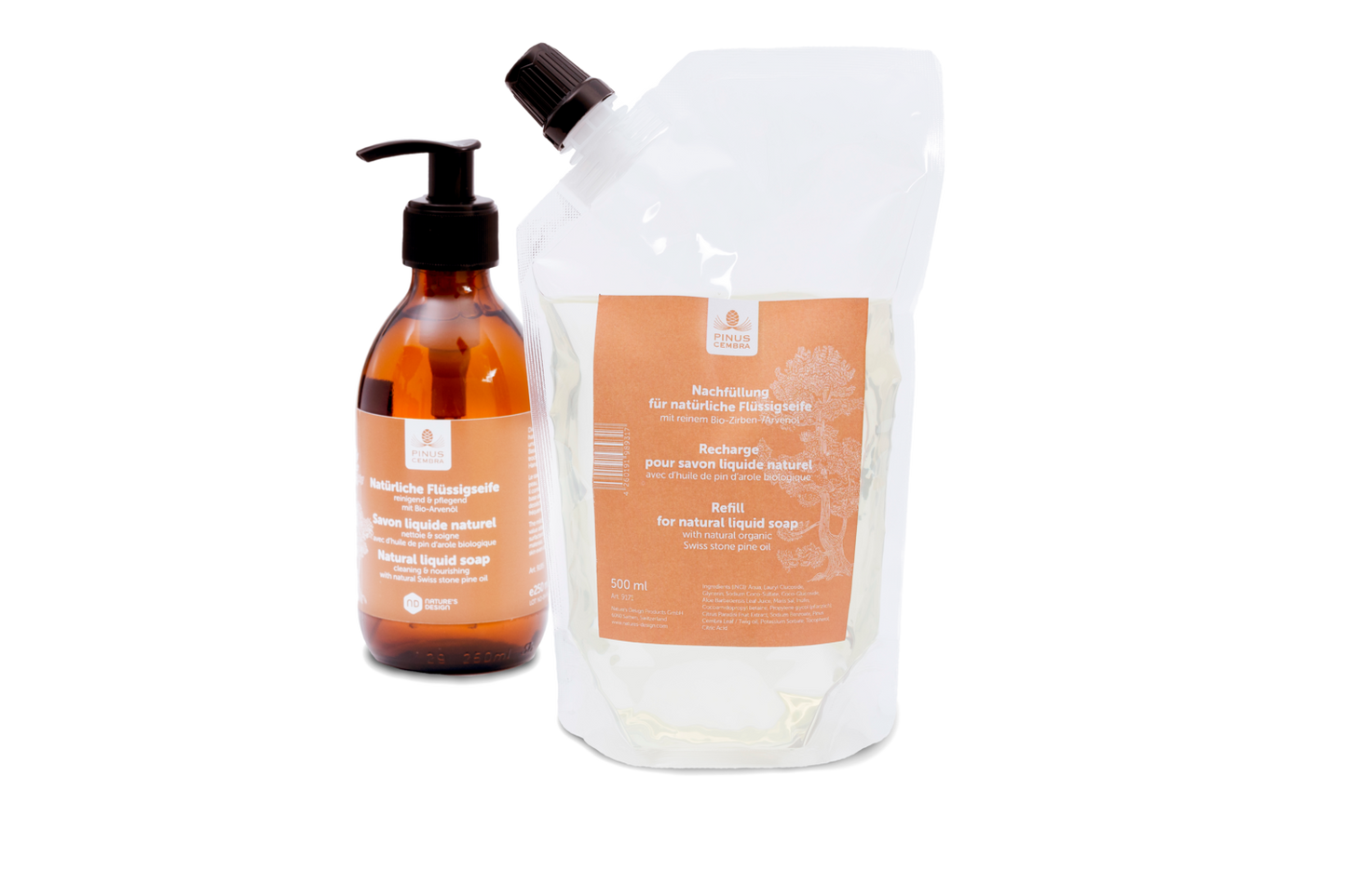 Arve Flüssigseife in Glasflasche 250ml Set