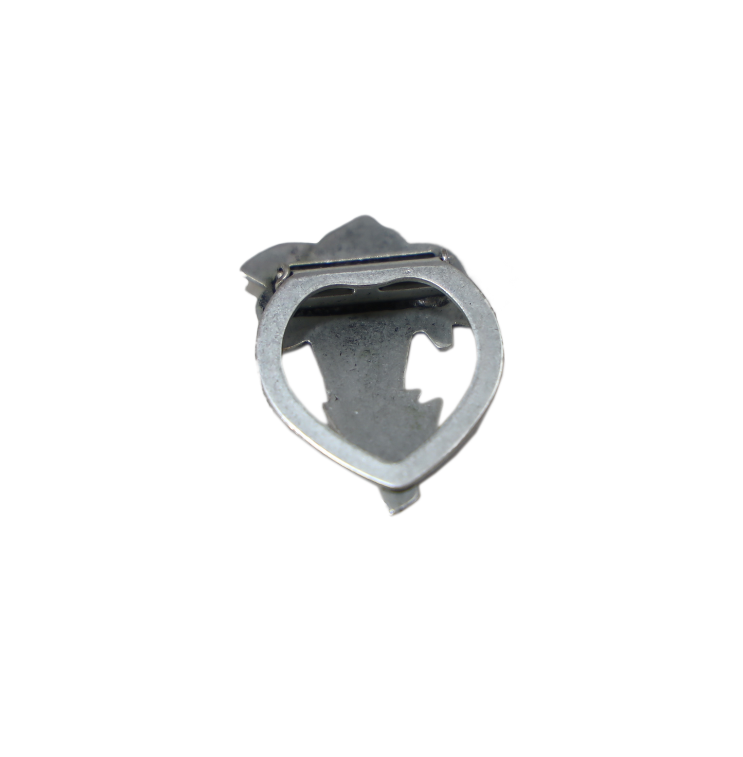 Silver-plated scarf clip 3.5cm