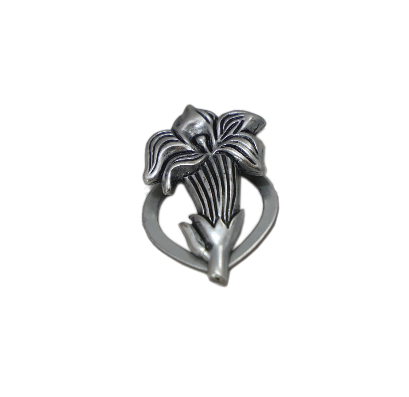 Silver-plated scarf clip 3.5cm