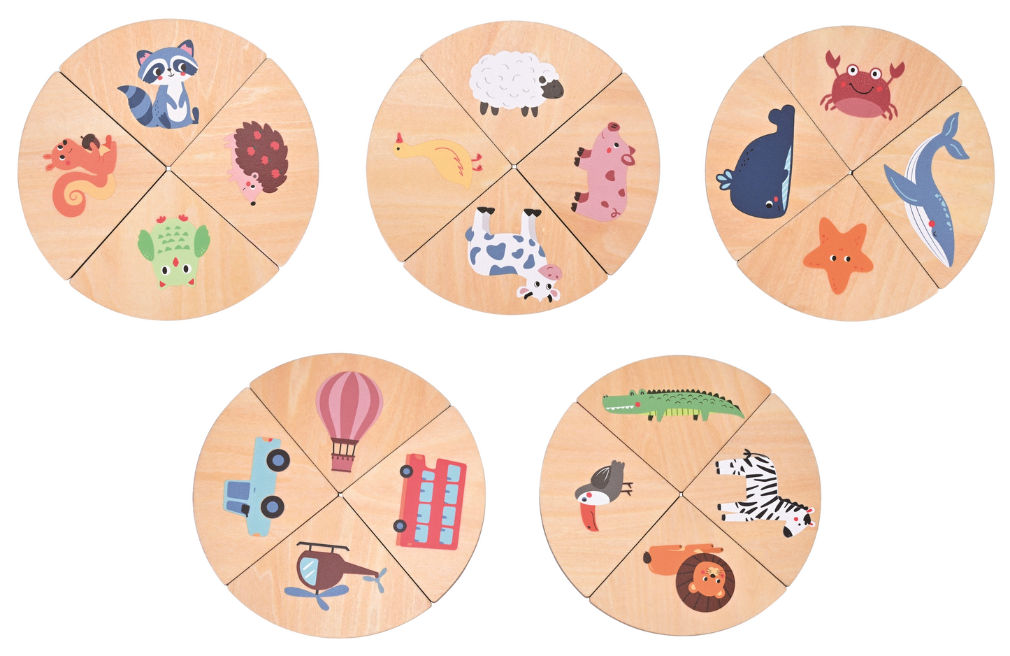 Wooden tactile matching game