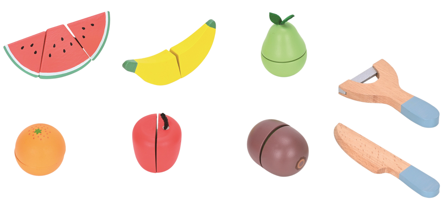 Früchte-Set Schneiden/Klettverschluss Holz