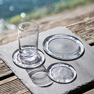 Glasuntersetzer für Trinkgläser und Kerzen