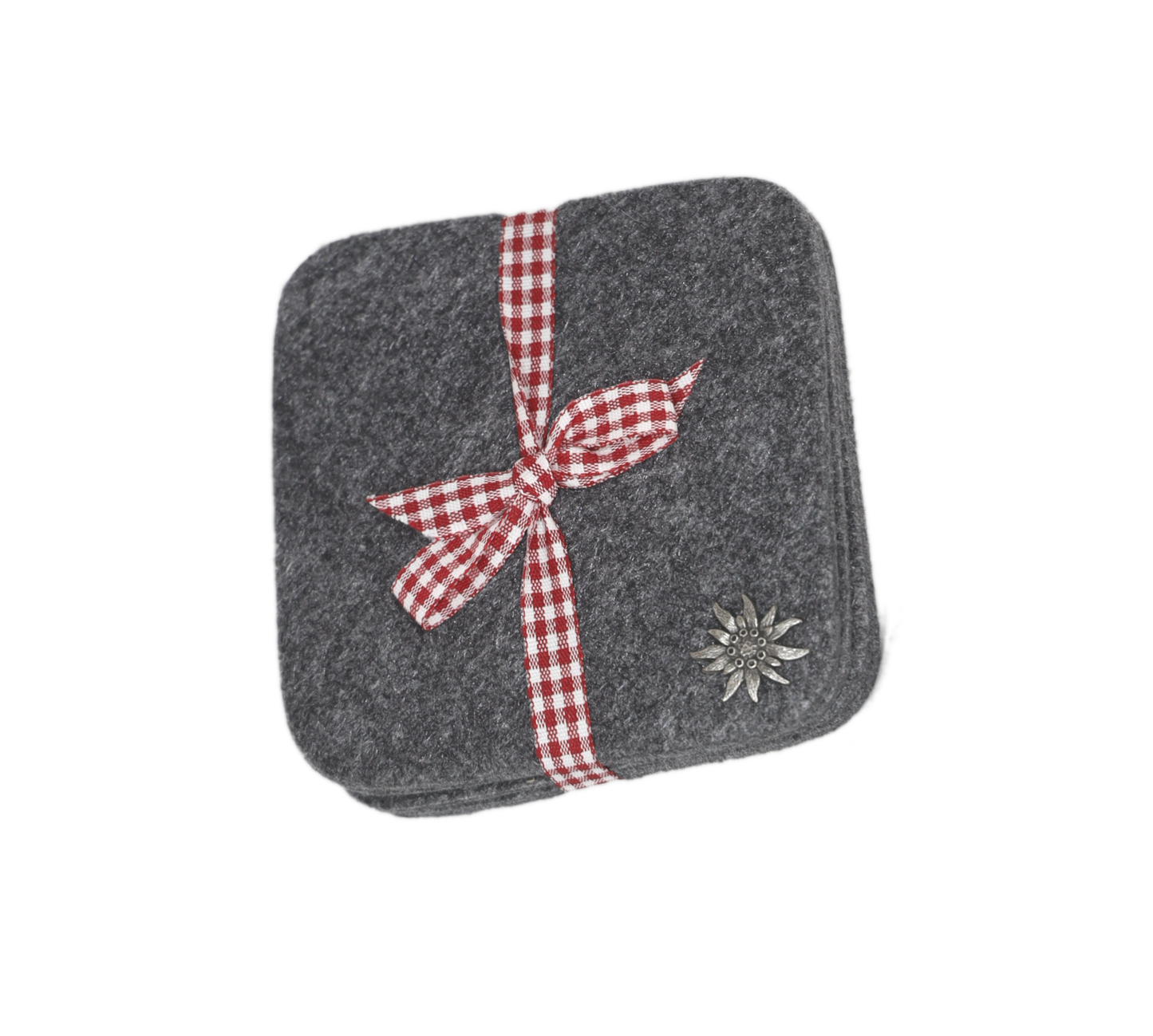 Sottobicchieri in feltro set 4 grigio