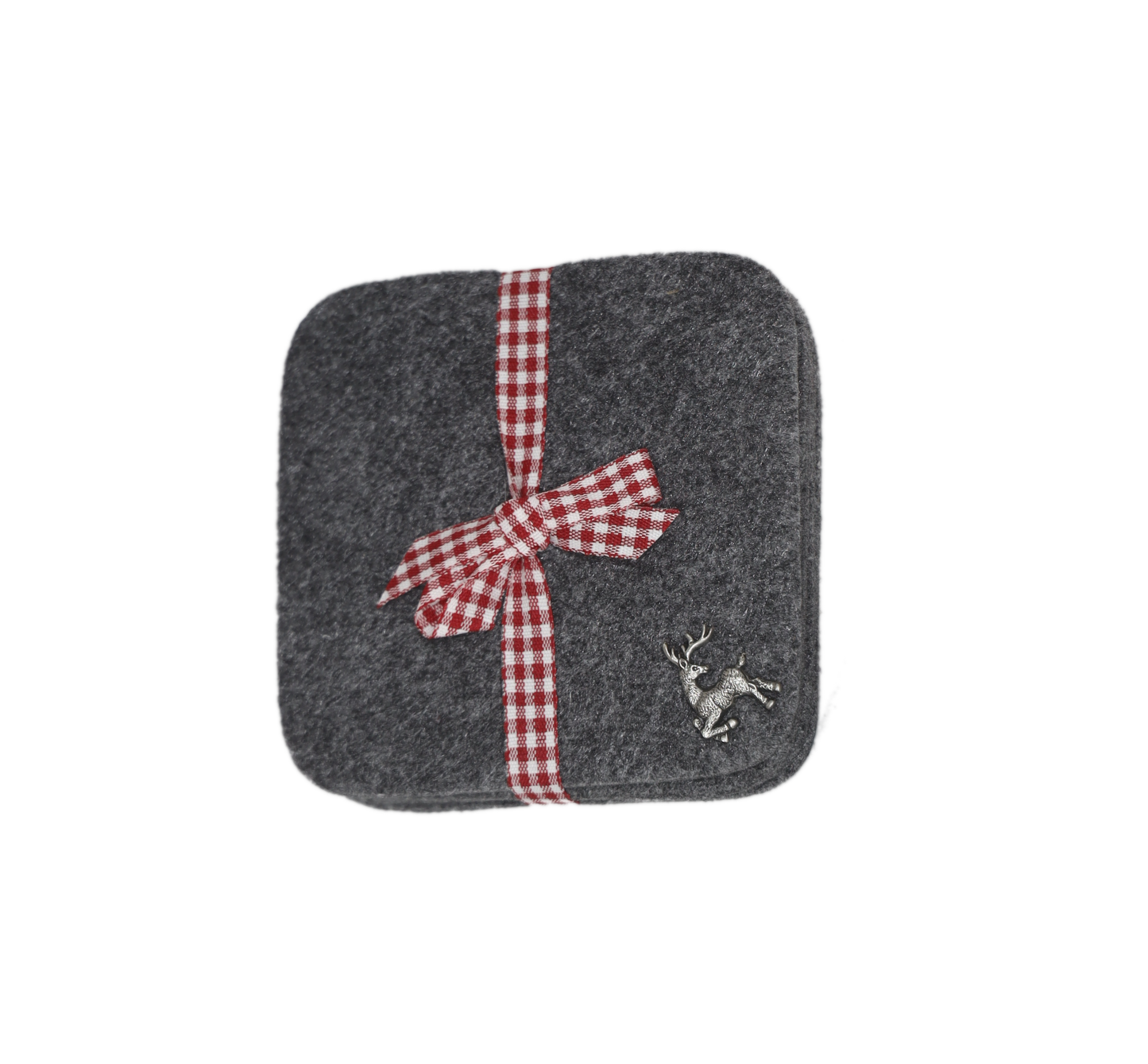Sottobicchieri in feltro set 4 grigio