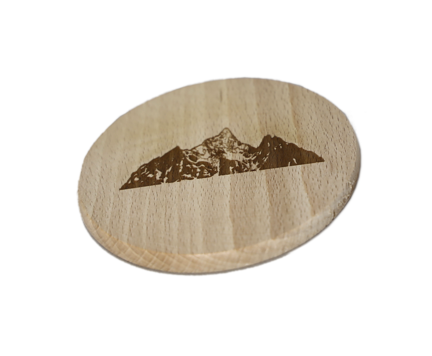 Glass coaster Piz Ot beech Ø9cm