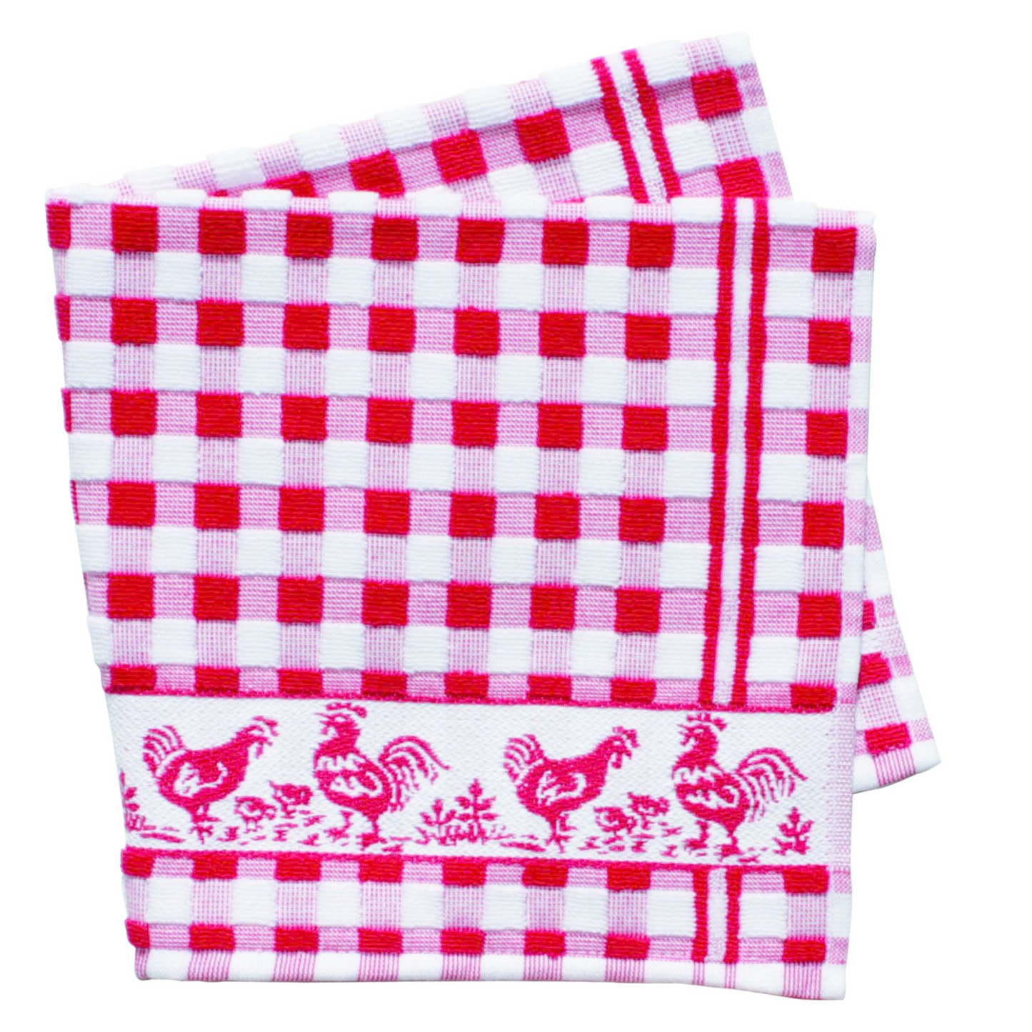 Terry cloth check/chickens & chicks