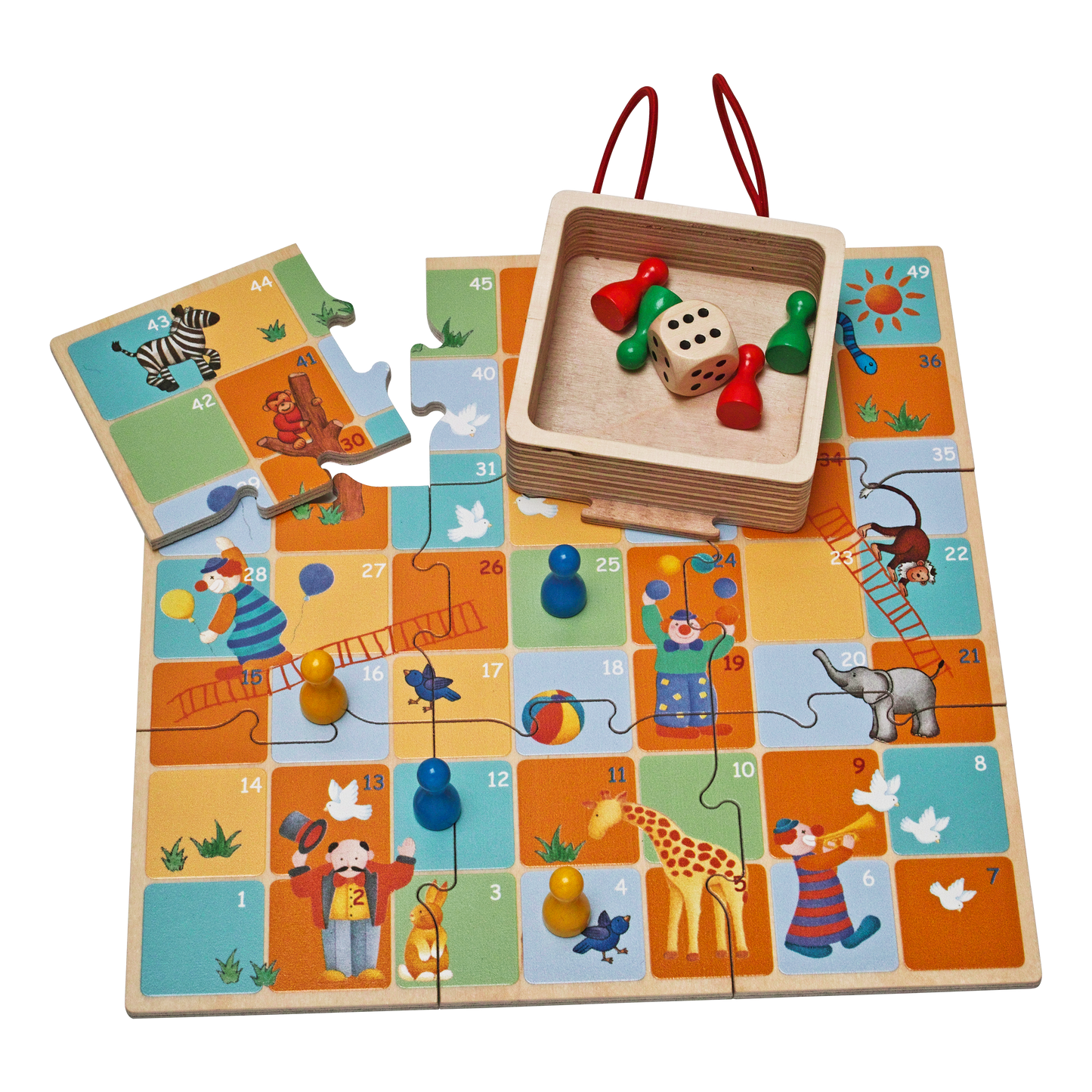 Pocket-Spiel Leiterli Holz