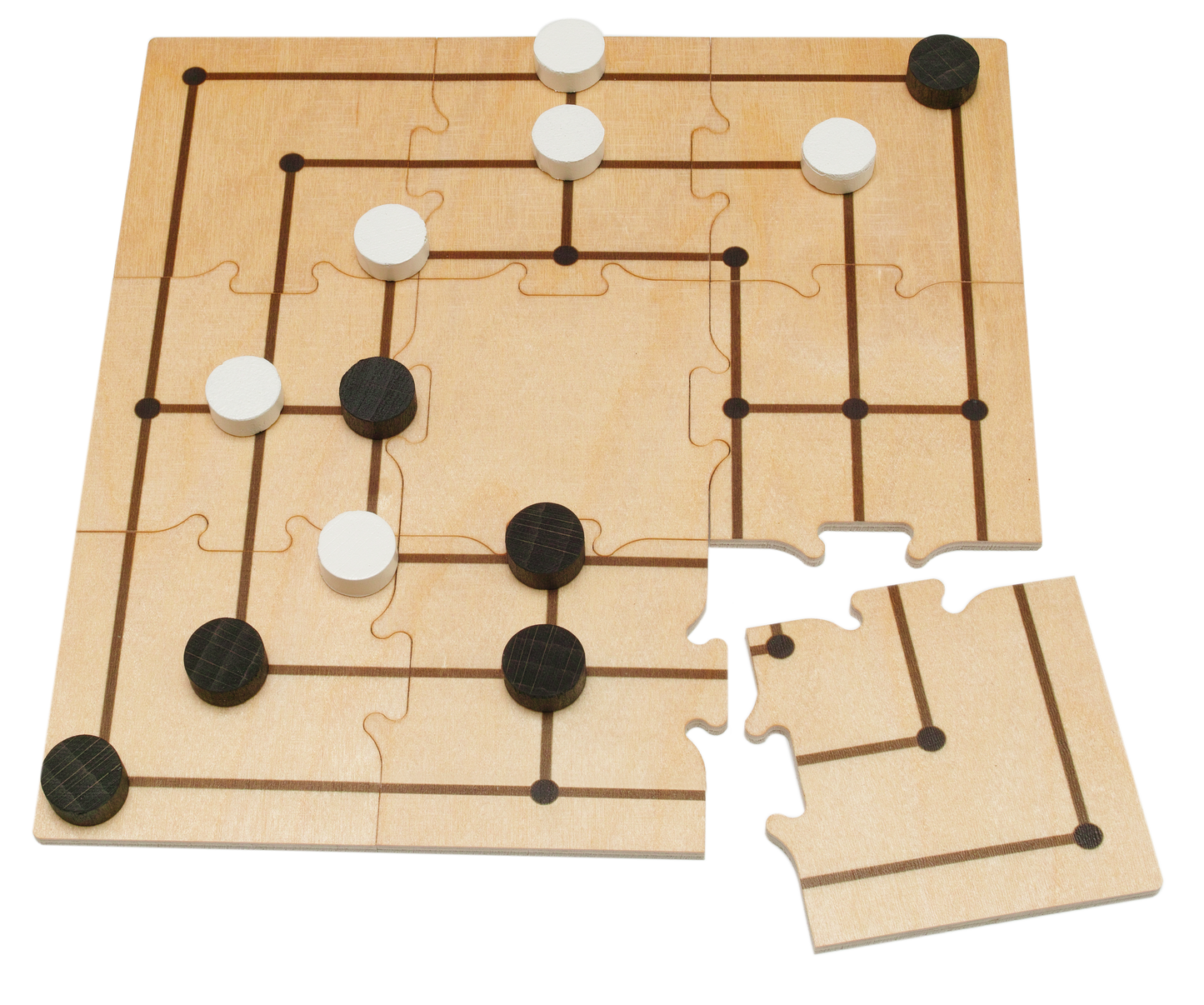 Pocket-Spiel Mühle Holz