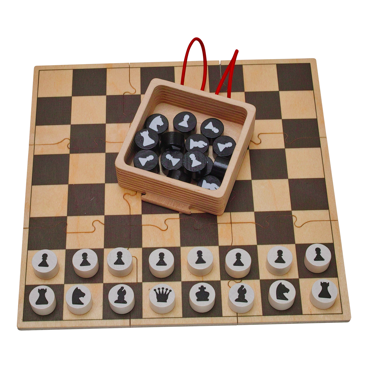 Pocket-Spiel Schach Holz