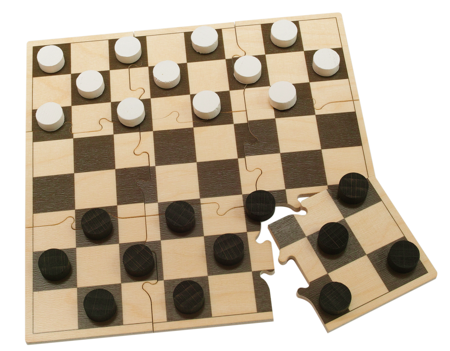 Pocket-Spiel Dame Holz