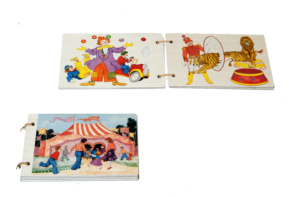 Wooden picture book circus 15.5cm