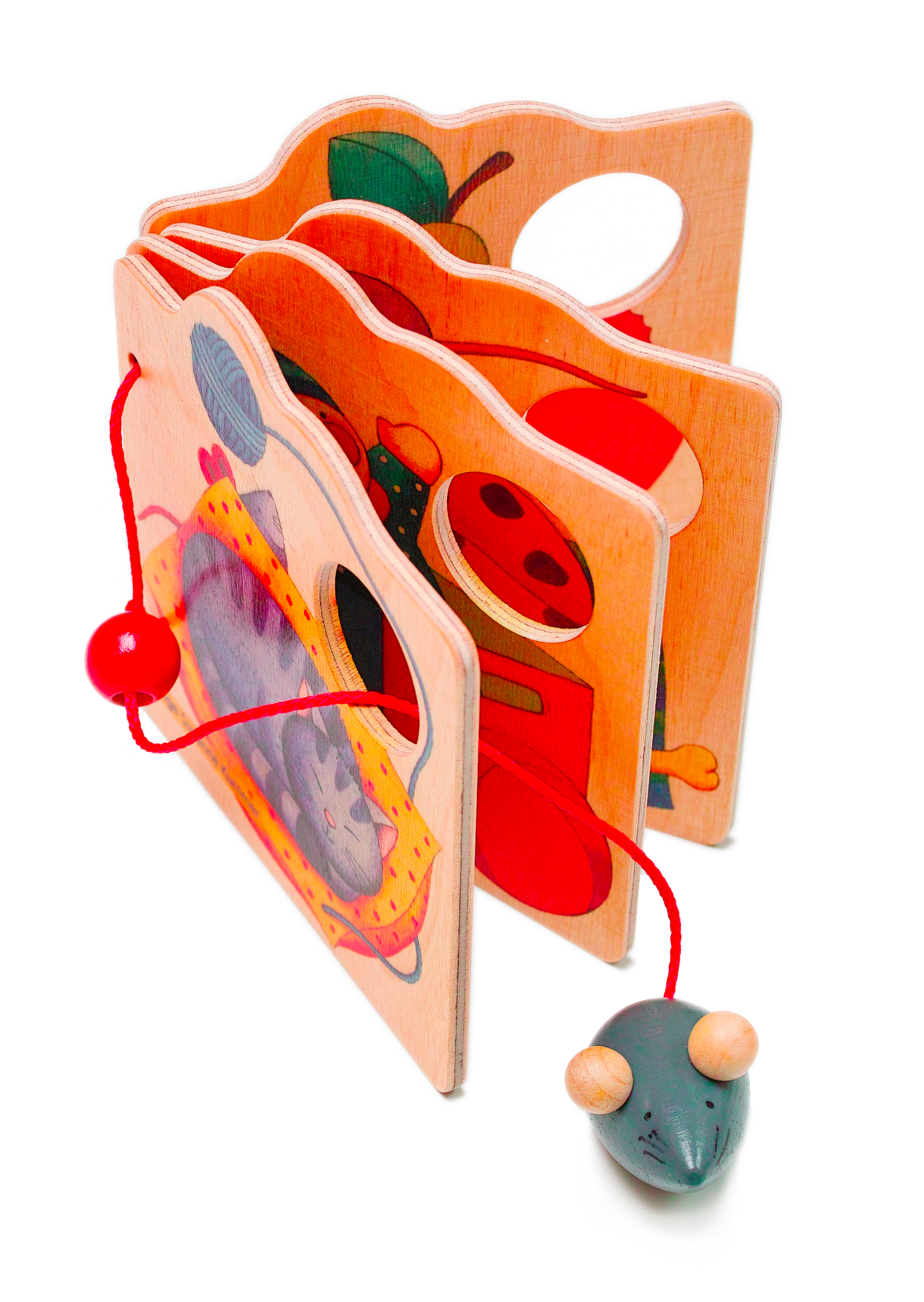 Holzbilderbuch mit Guckloch