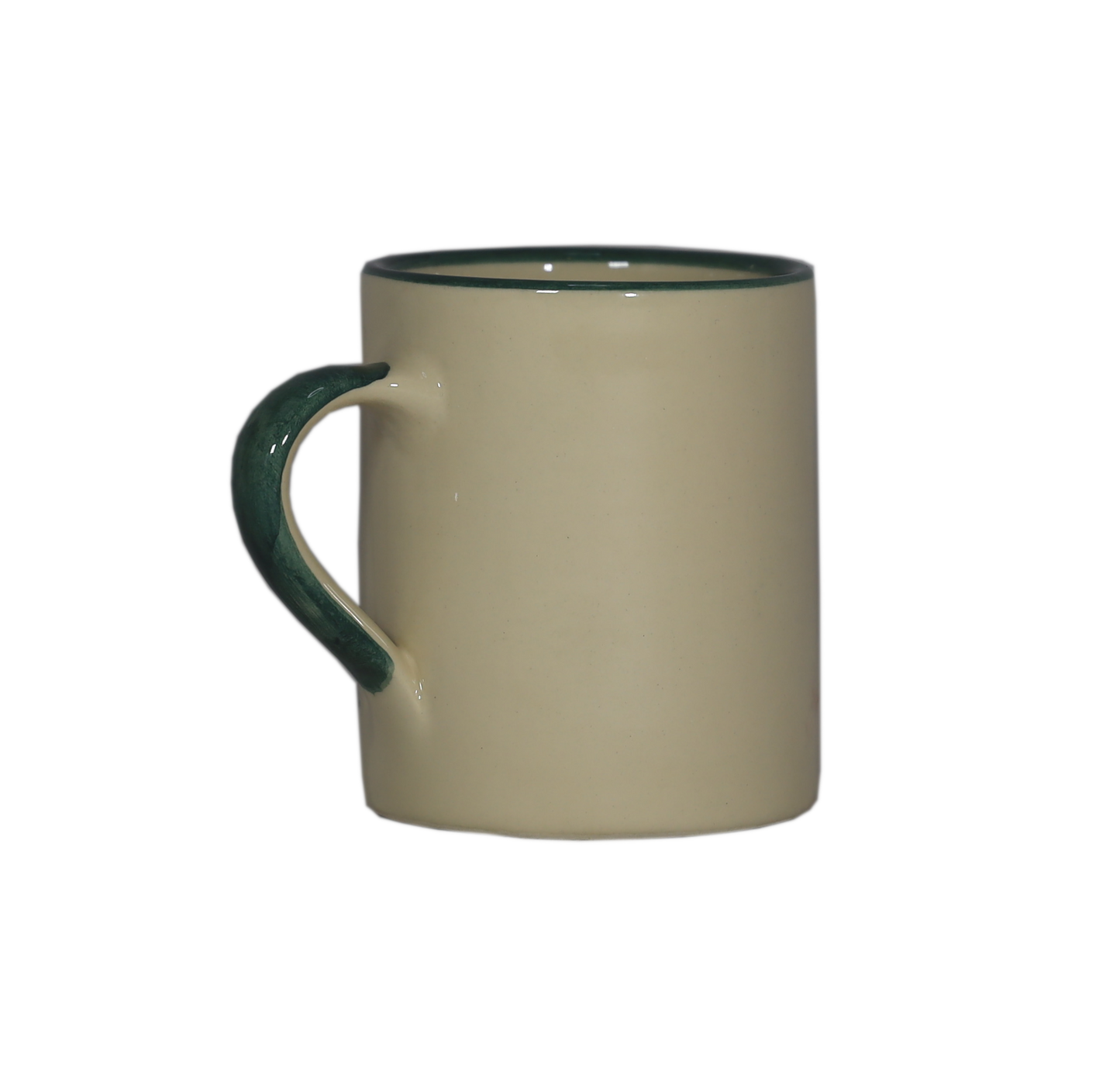 Children's cup Peter ceramic green
