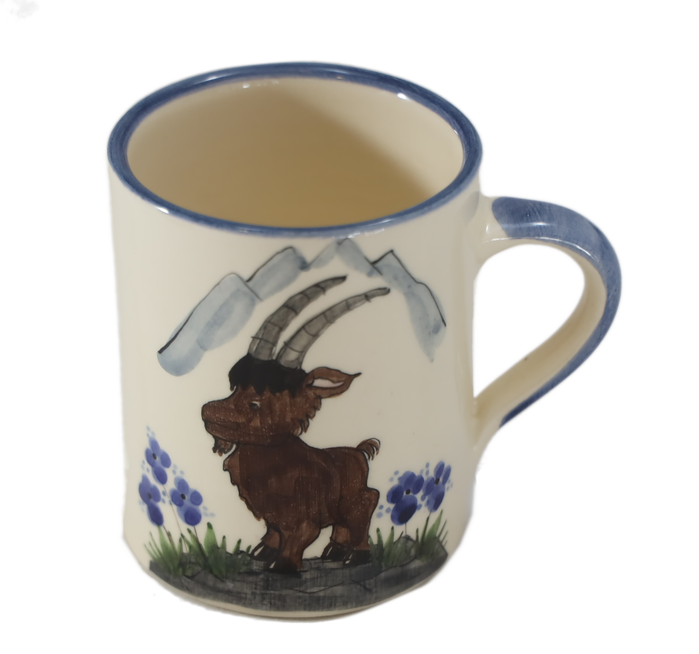 Kindertasse Steinbock Keramik rosa