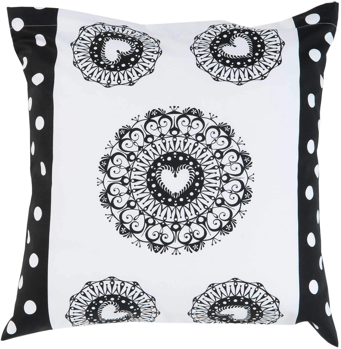 Pillowcase polka dots/heart without filling