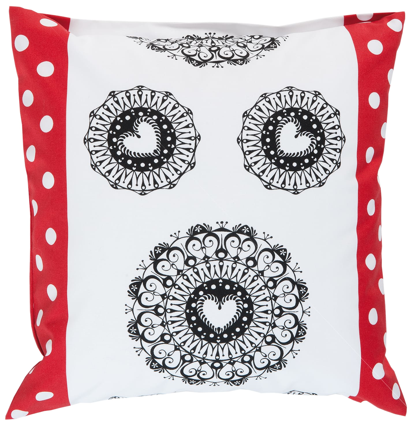 Pillowcase polka dots/heart without filling