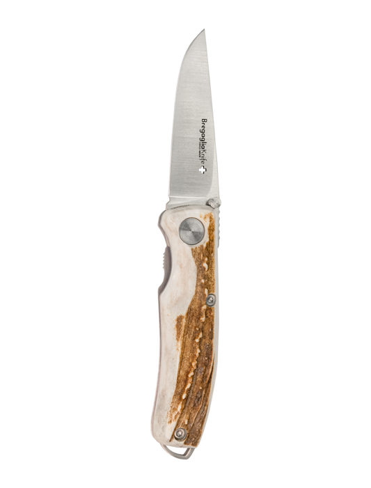Folding outdoor knife antler