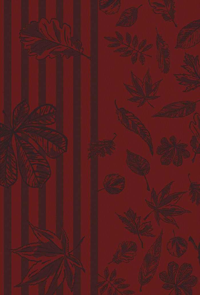 Kitchen towel leaves half linen