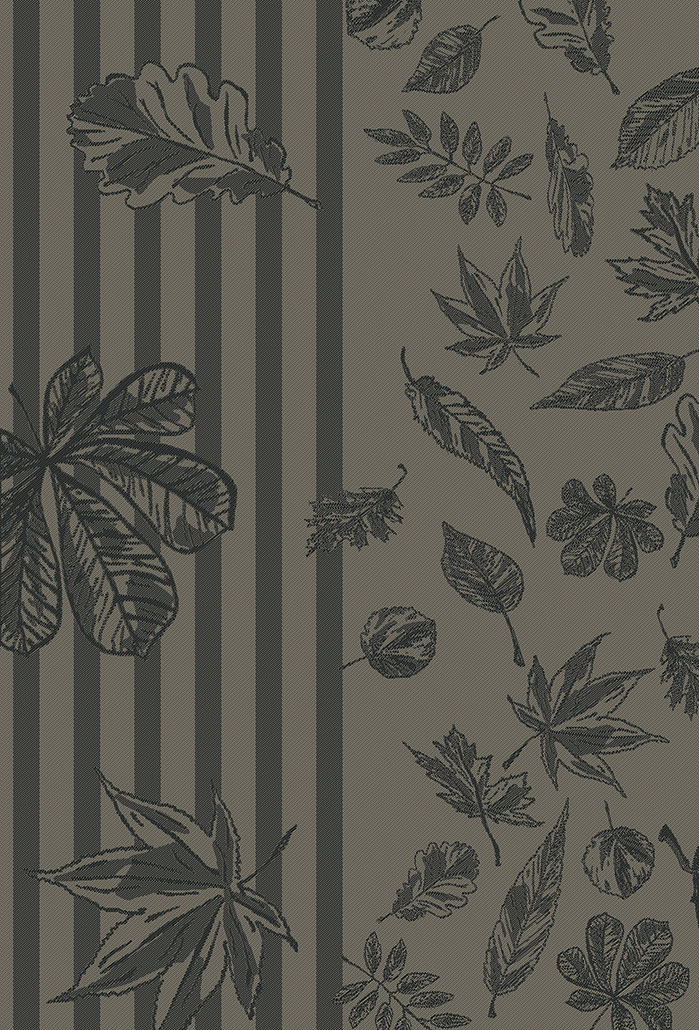 Kitchen towel leaves half linen