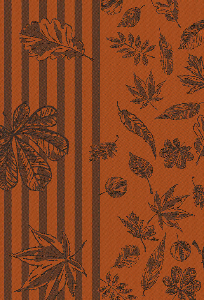 Kitchen towel leaves half linen