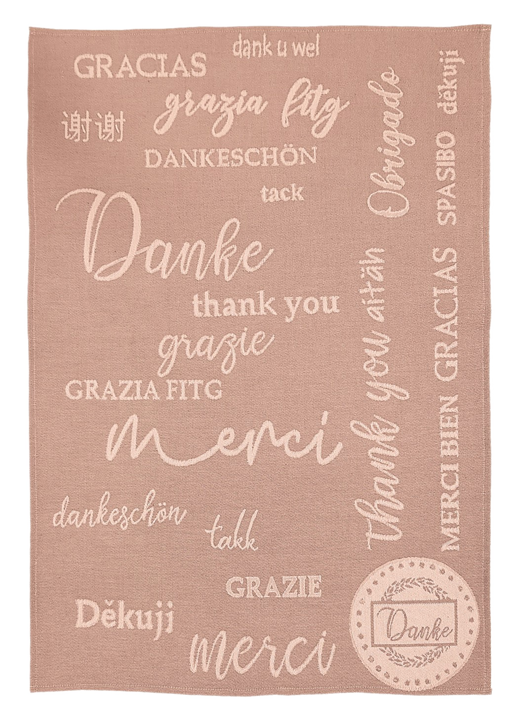 Kitchen towel Thank you/Merci/Grazia Fitg cotton