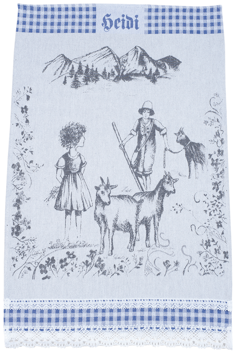 Küchentuch Heidi mit Spitzen Baumwolle