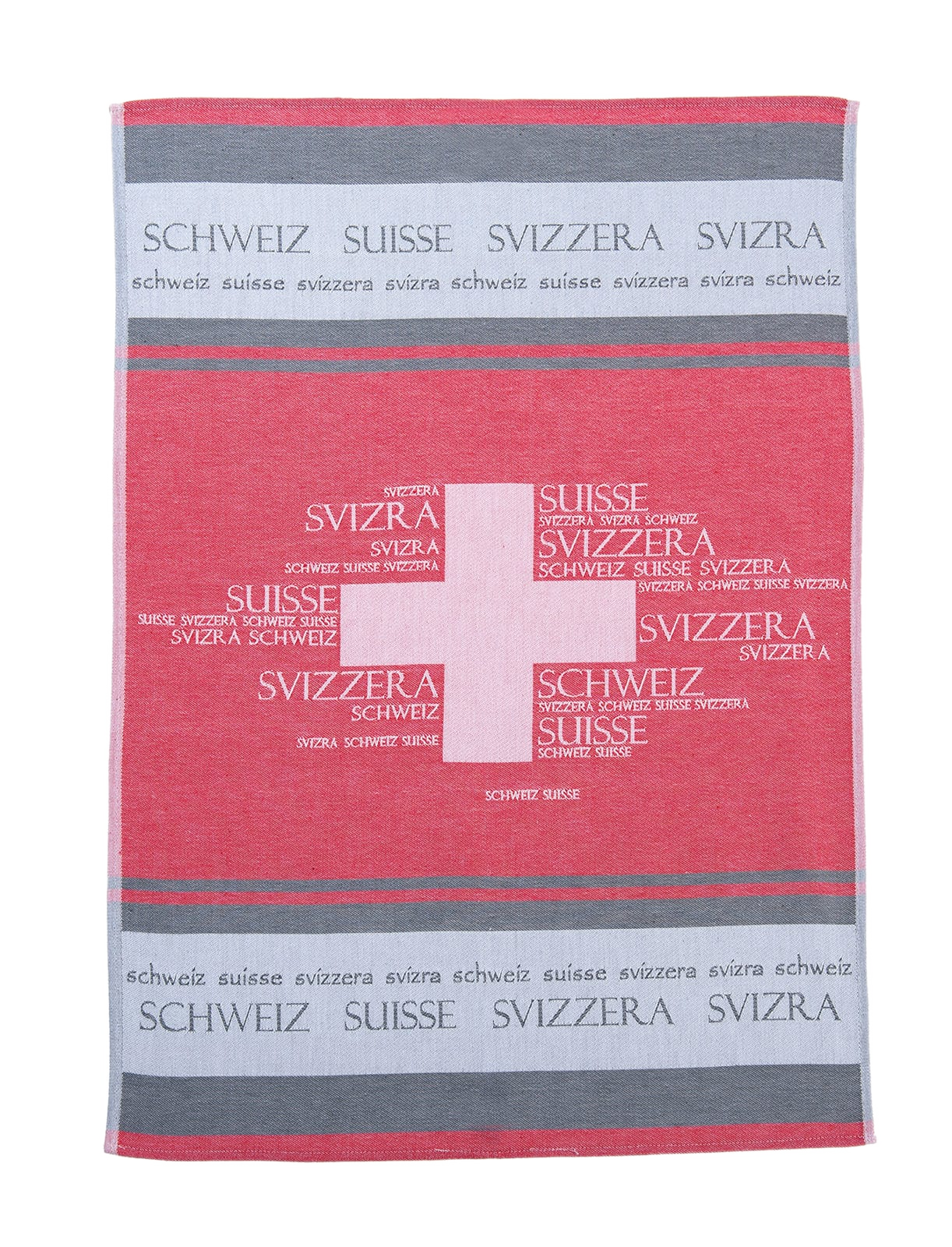 Kitchen towel Switzerland/Languages cotton red/white