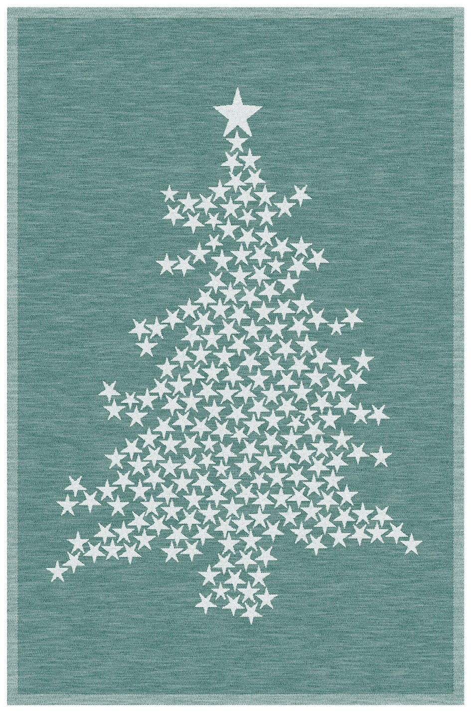 Küchentuch Weihnachtsbaum-Sterne Halbleinen