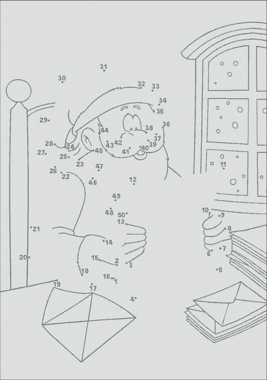 Kitchen towel Santa Claus number picture