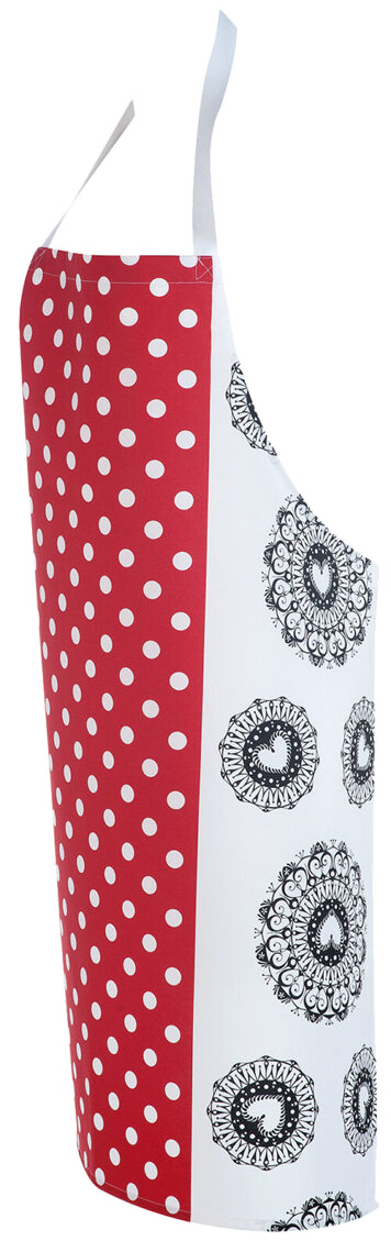 Bib apron with polka dots