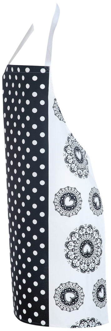 Bib apron with polka dots
