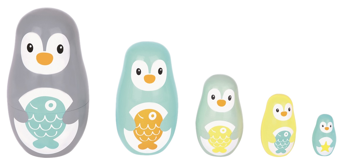 Matryoshka penguin wood