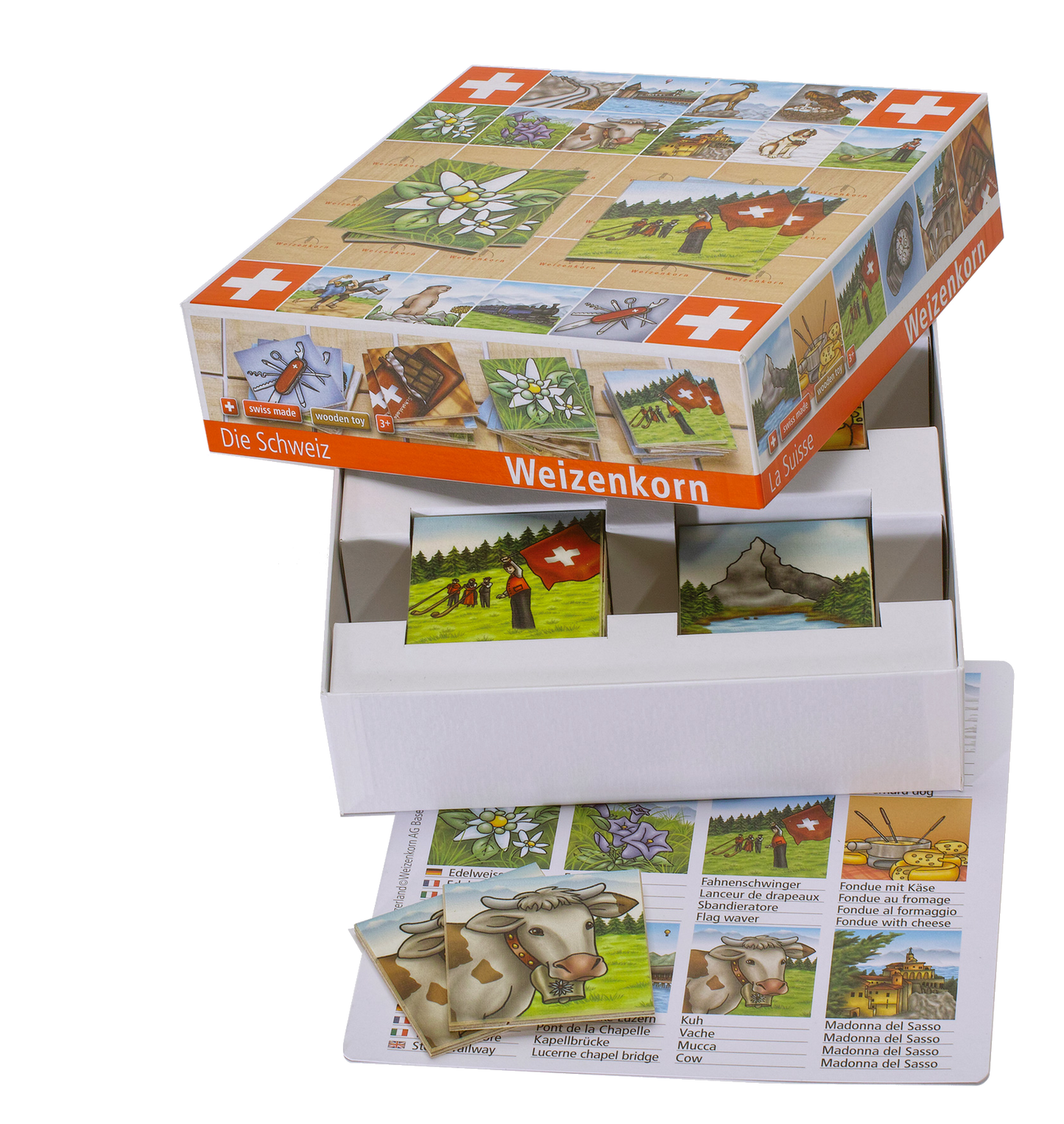 Memo-Spiel Schweiz Holz