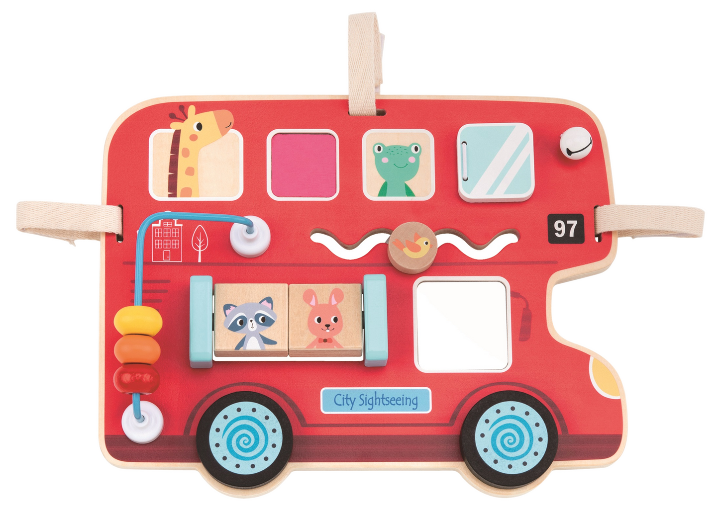 Motor skills board car for hanging