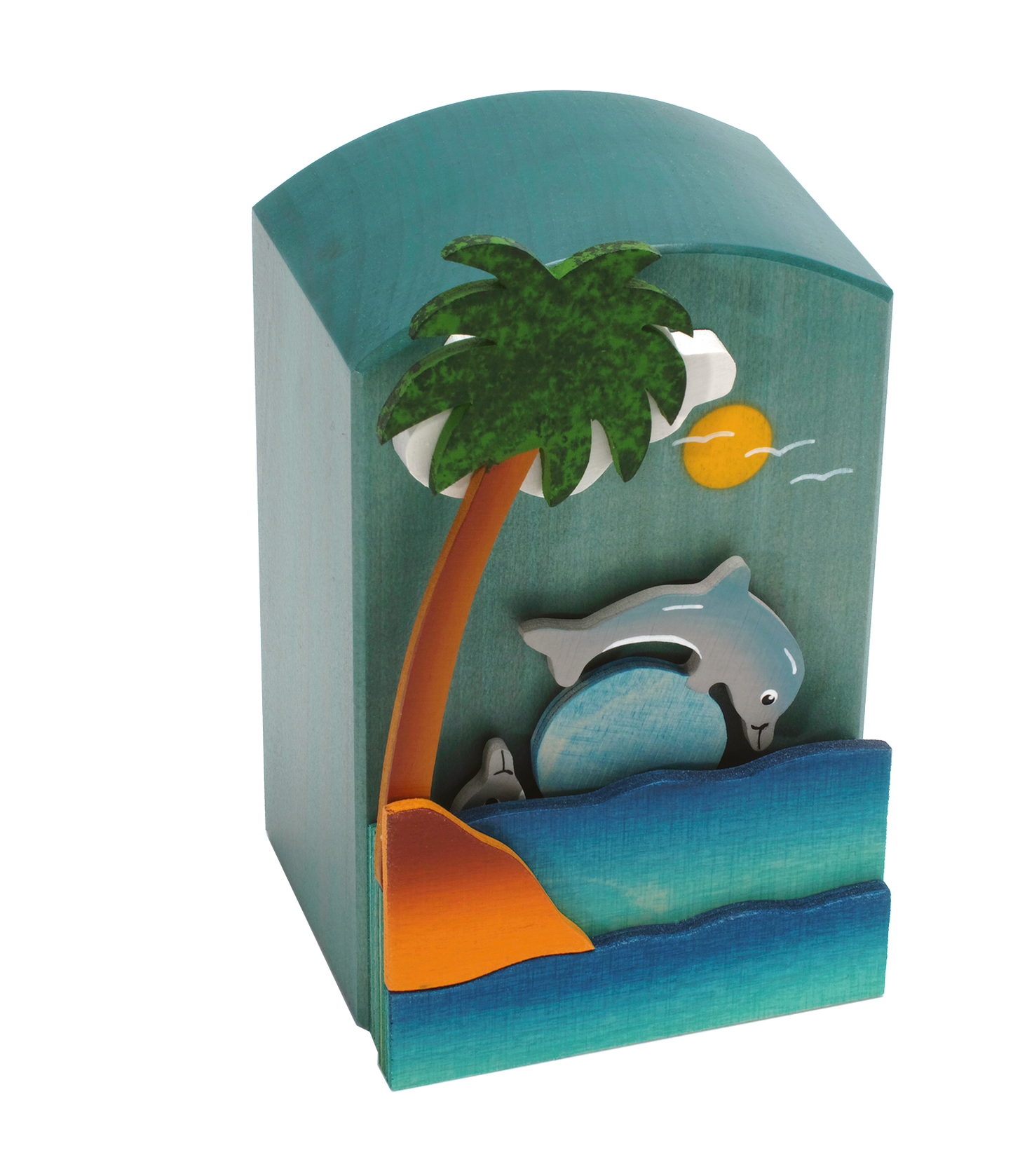 Musikdose Delphine in Bewegung Holz