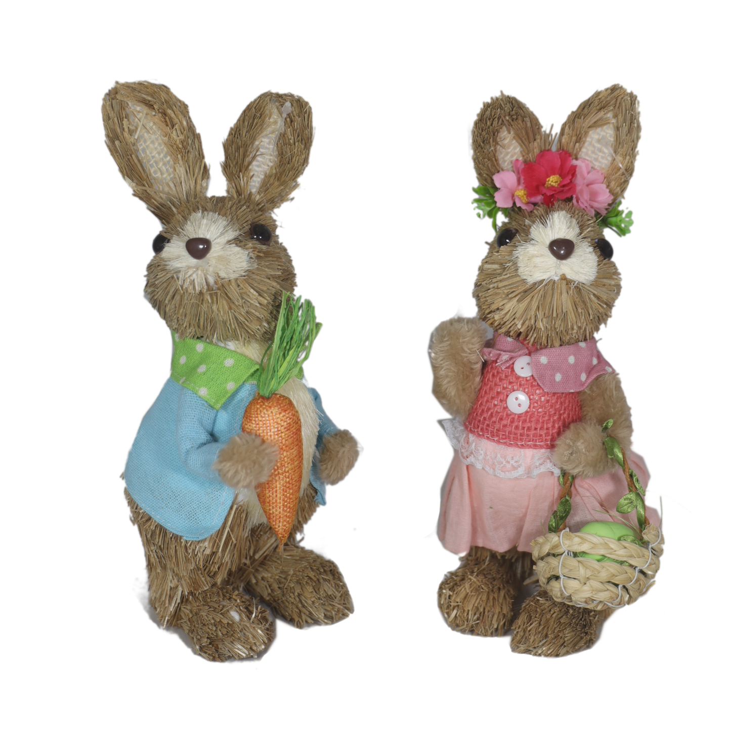 Osterhase Stroh assort.