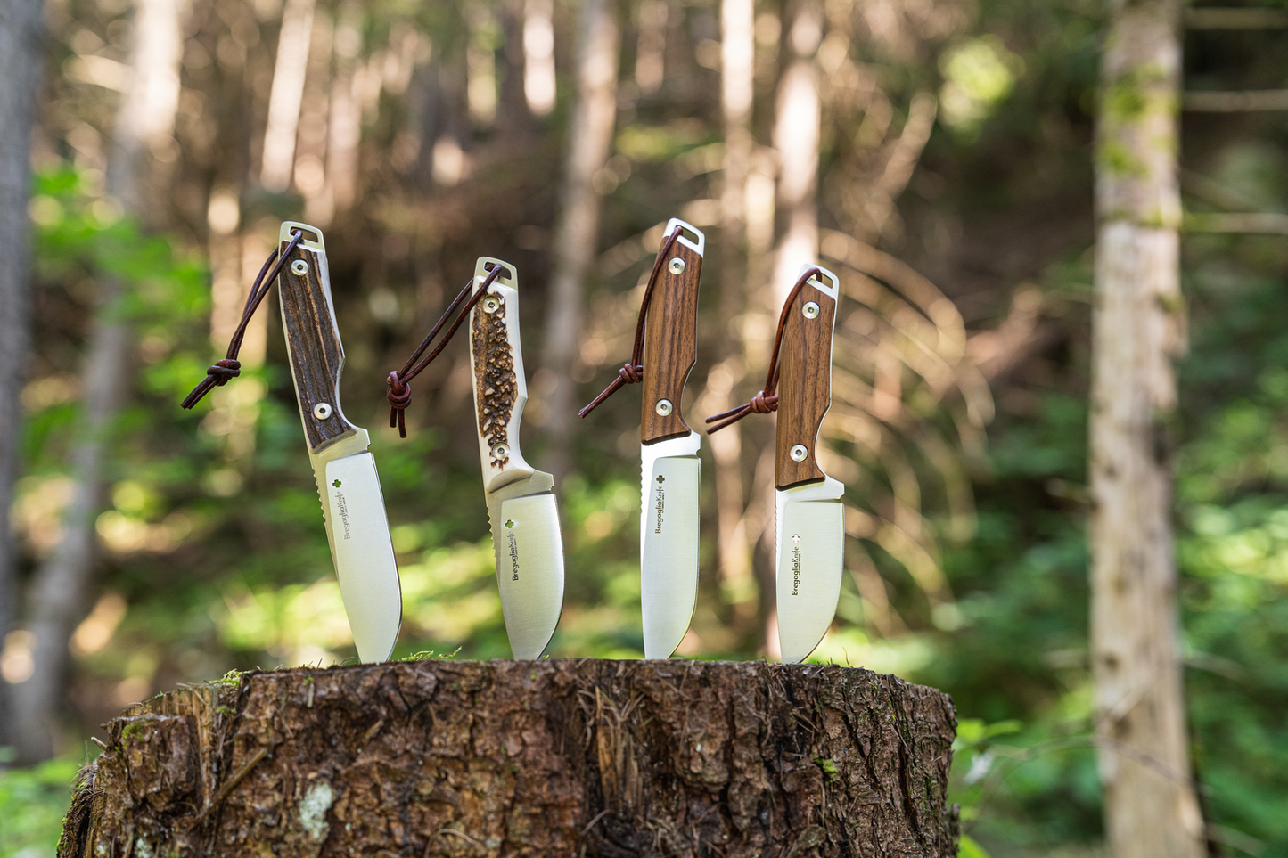 Outdoor knife with full-tang antler blade