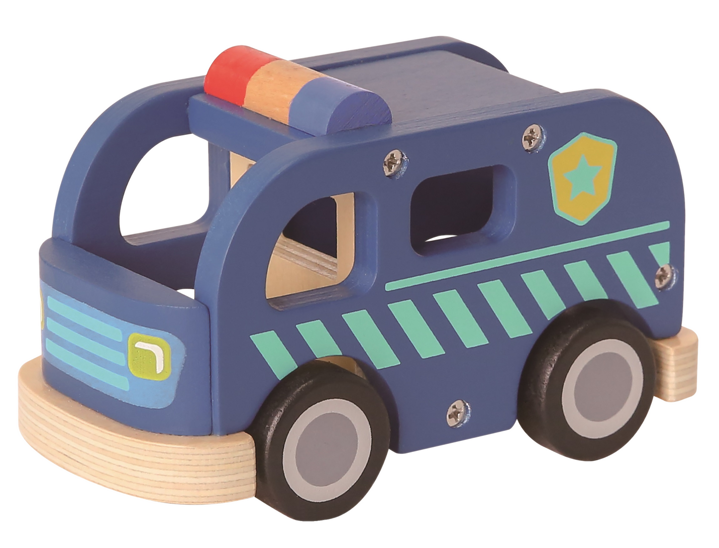 Polizeiauto Holz 13cm