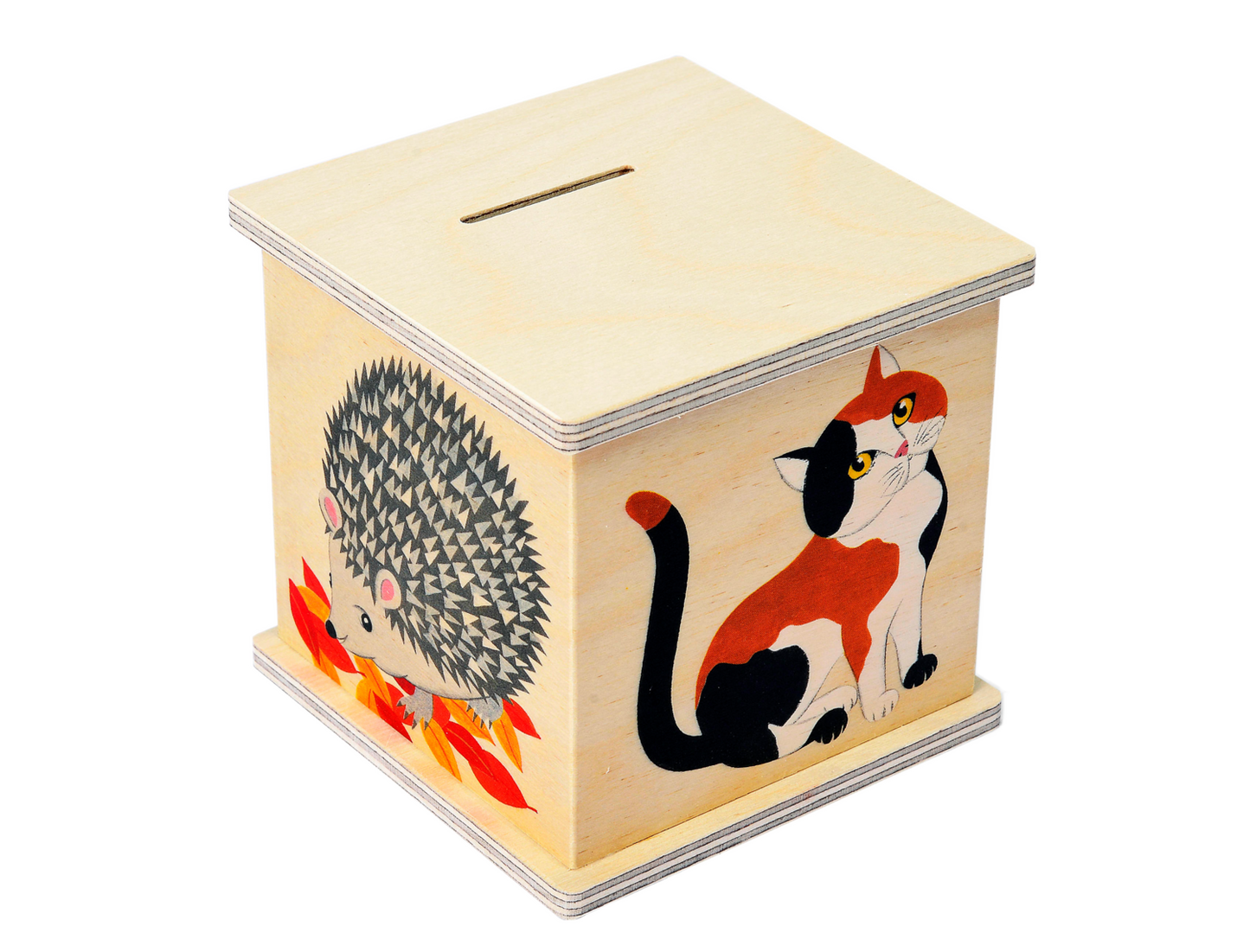 Money box animals birch plywood