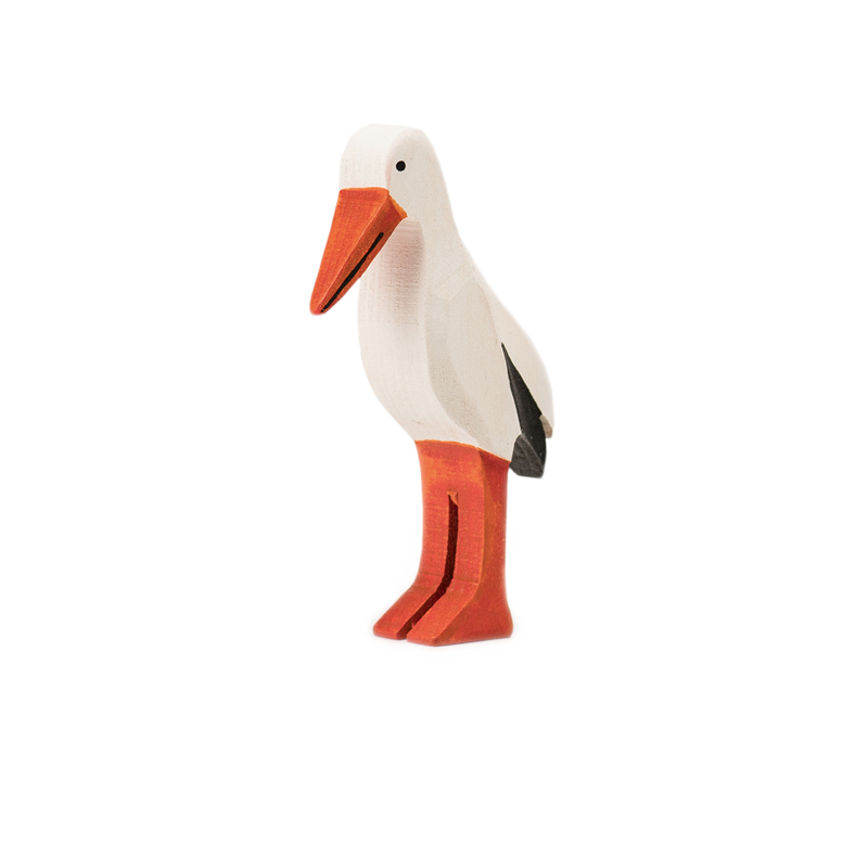 Stork wooden animal