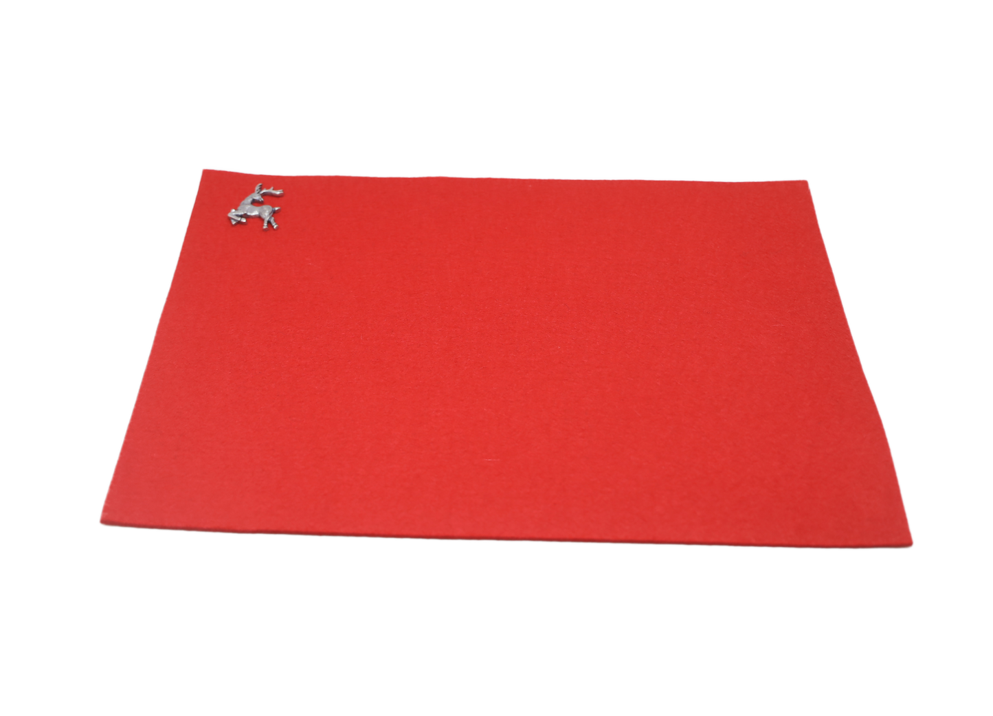 Red wool felt placemat