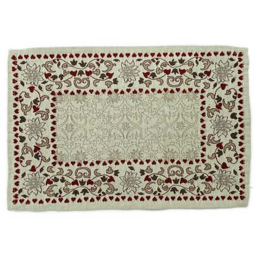 Tischset Herzen+Edelweiss beige/rot