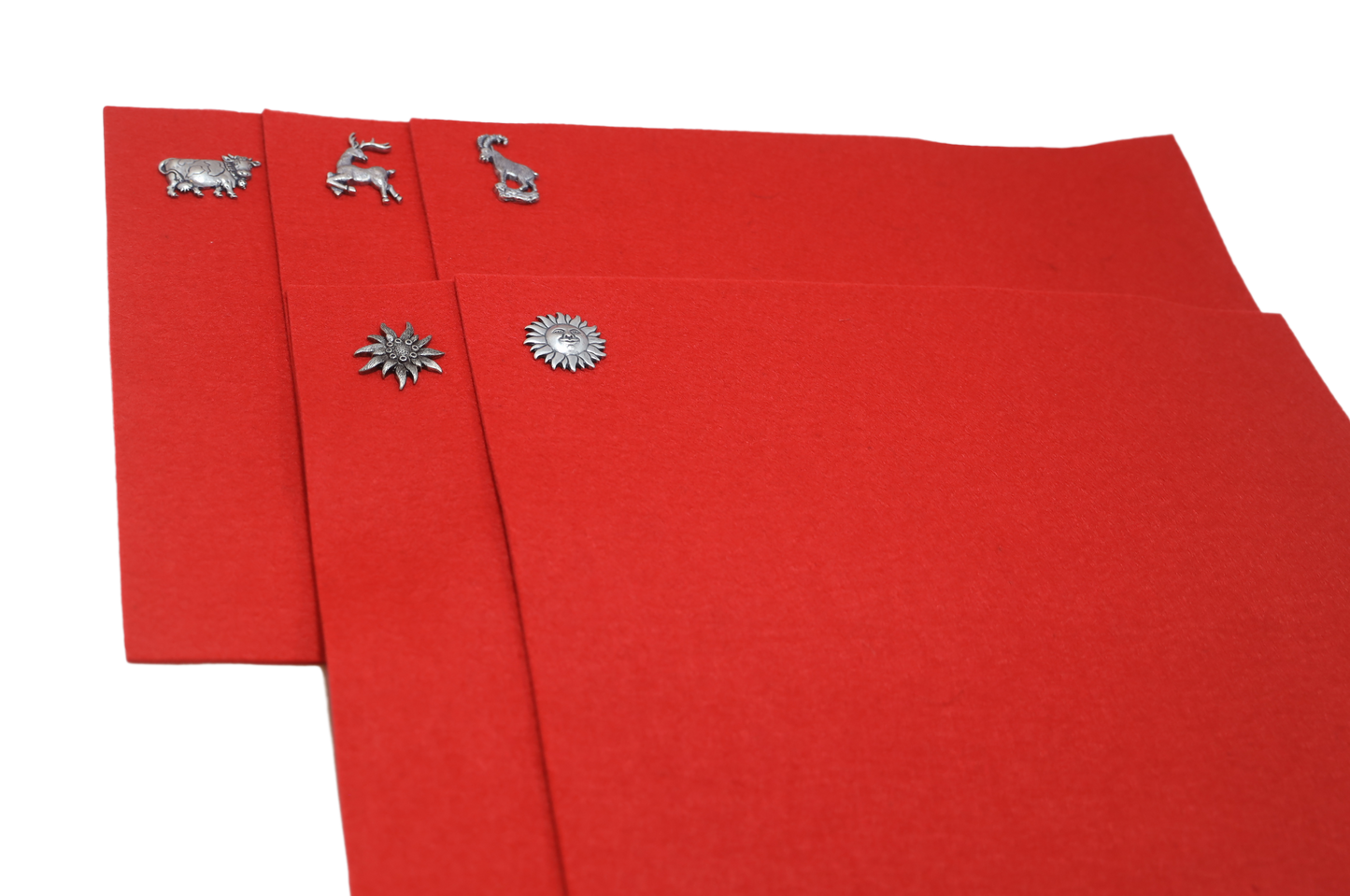 Red wool felt placemat