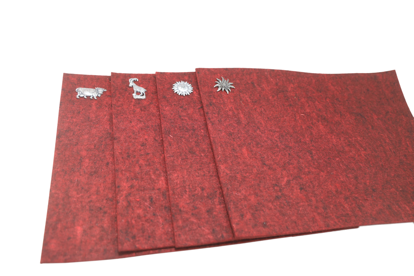 Tischset Filz mit Metallmotiven bordeaux