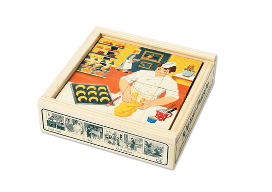 Cubo puzzle professioni 16 pezzi acero